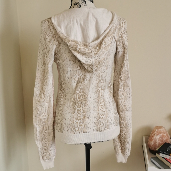 Billabong snake print angora knit zip hoodie - Picture 2 of 6